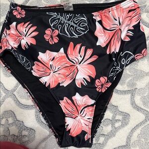 Floral High-Waisted Bikini Bottoms NWOT